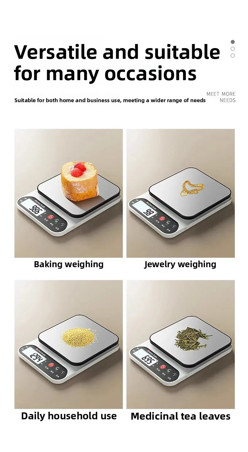 Kitchen Scale Electronic Scale Household Small Precision Electronic Weighing High Precision Food Scale Baking Gram Weighing