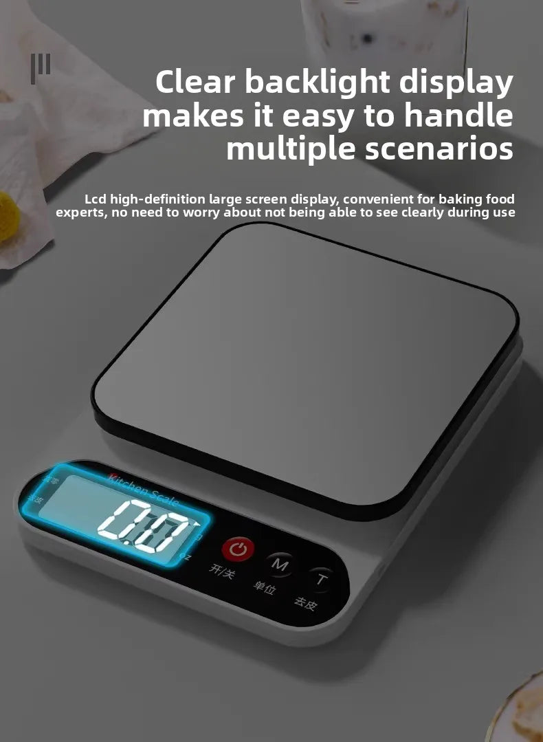 Kitchen Scale Electronic Scale Household Small Precision Electronic Weighing High Precision Food Scale Baking Gram Weighing