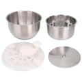 Fruit Washer 6L Stainless Steel PP Multifunctional Salad Dryer with Drainage Outlet for Lettuce Vegetable Salad Washing Bowl